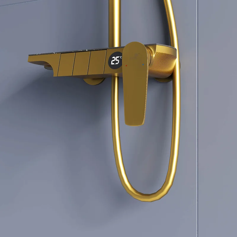 Душевая стойка RGW Shower Panels 51140133-06 настенная цвет золото