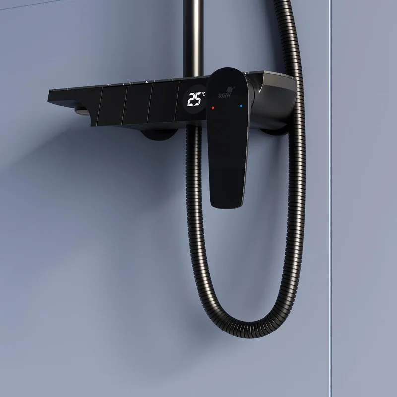 Душевая стойка RGW Shower Panels 51140133-04 настенная цвет черный