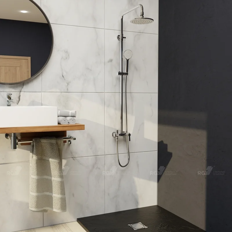 Душевая стойка RGW Shower Panels 51140131-01 настенная цвет хром