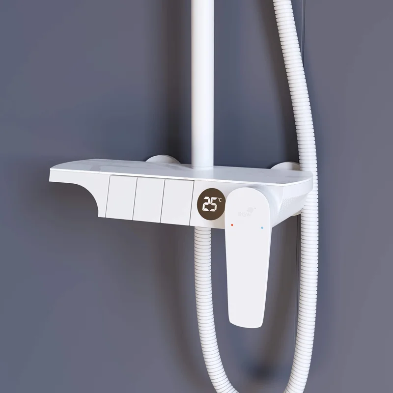 Душевая стойка RGW Shower Panels 51140133-03 настенная цвет белый