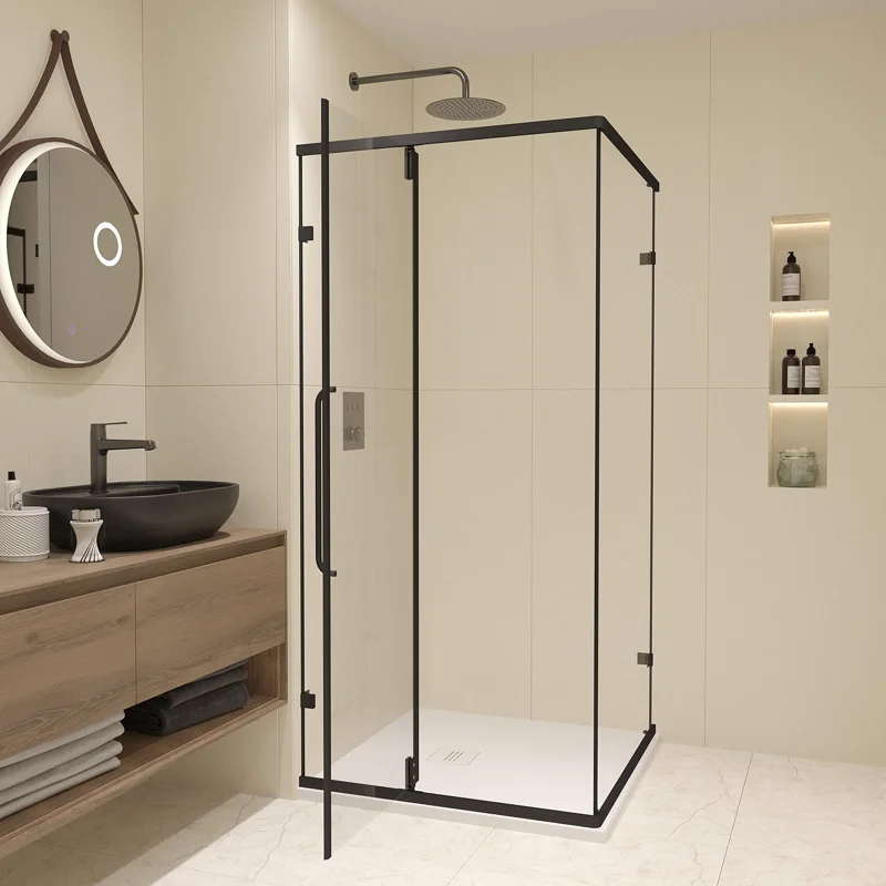 Душевой уголок RGW Classic CL-35B 90x90 72093599-14 профиль Черный стекло прозрачное