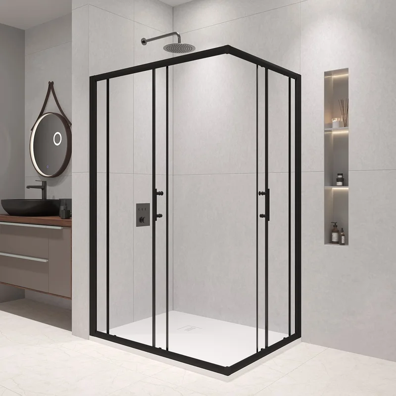 Душевой уголок RGW Passage PA-146B 120x90 020814692-14 профиль Черный стекло прозрачное