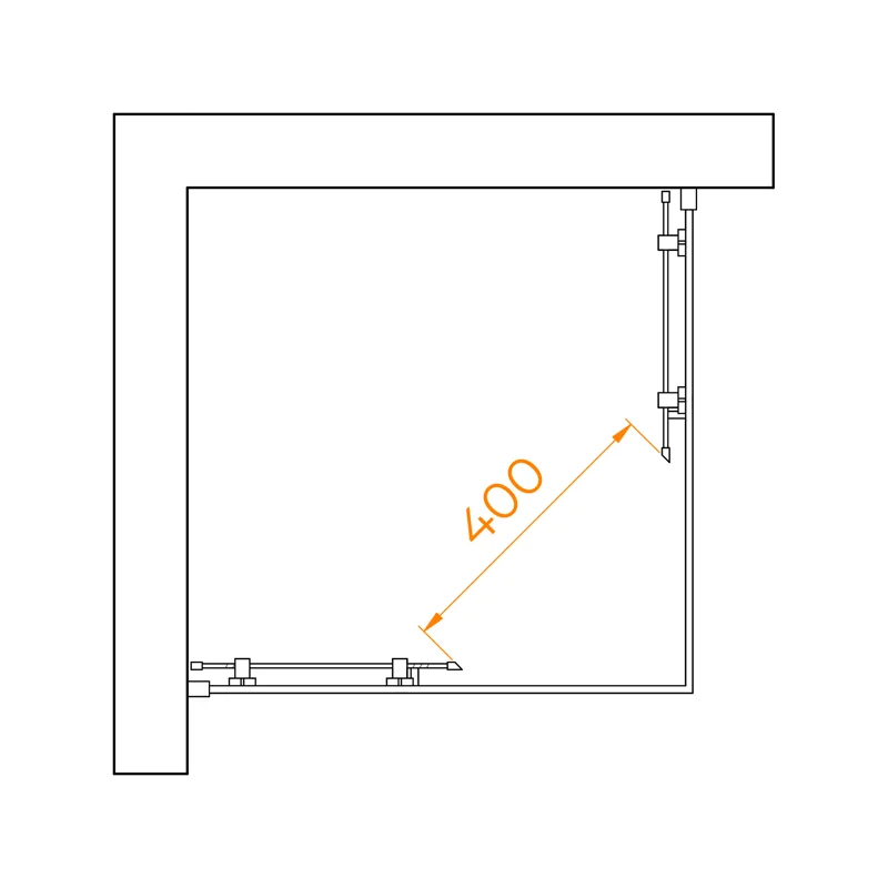Душевой уголок RGW Passage 3508103077-11 70x70 стекло прозрачное 6 мм