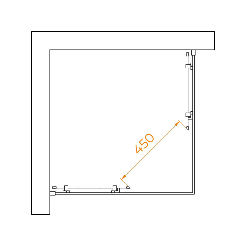 Душевой уголок RGW Passage 3508103088-14 80x80 стекло прозрачное 6 мм