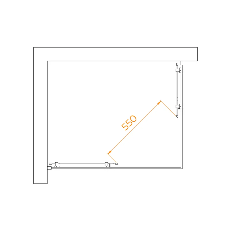 Душевой уголок RGW Passage 3508104080-24 80x100 стекло сатин 6 мм