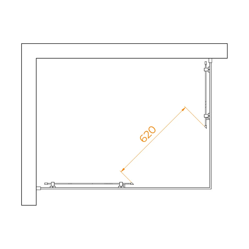 Душевой уголок RGW Passage 3508104092-21 90x120 стекло сатин 6 мм