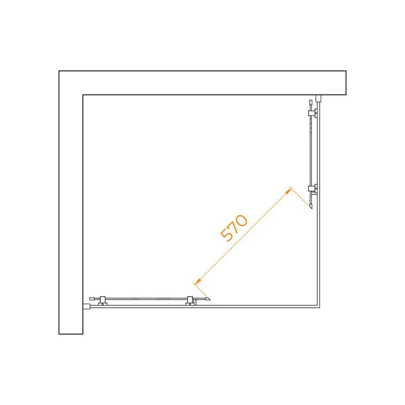 Душевой уголок RGW Passage 3508104090-21 90x100 стекло сатин 6 мм
