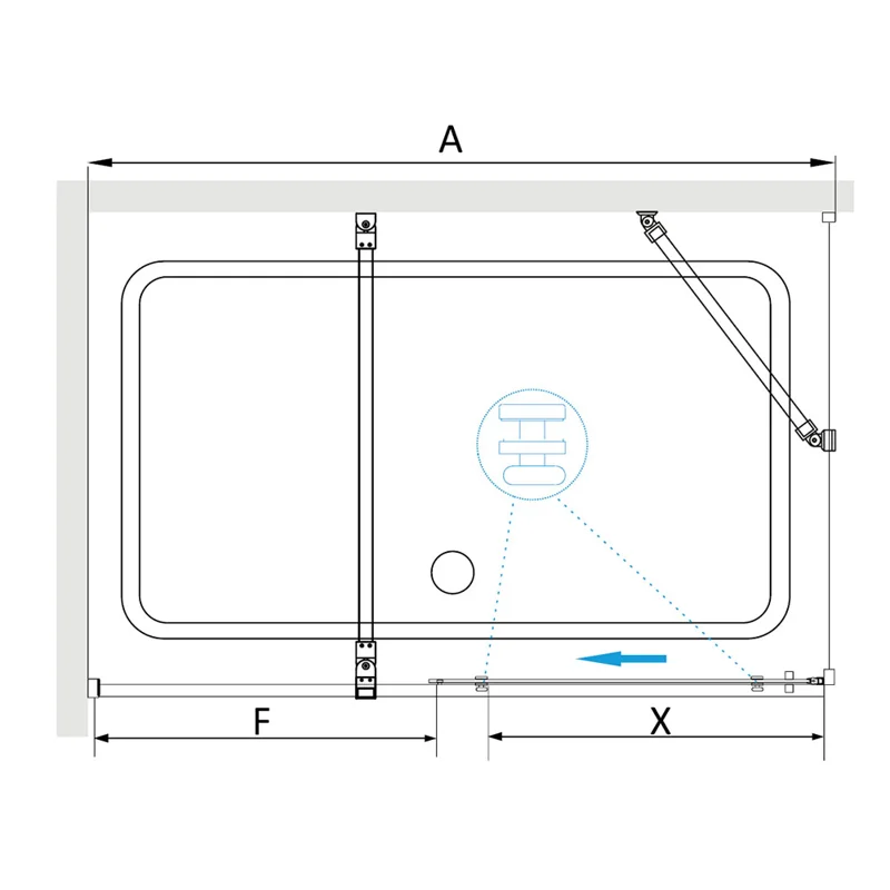 Душевой уголок RGW Tornado 41074819-14 100x90 стекло прозрачное 6 мм