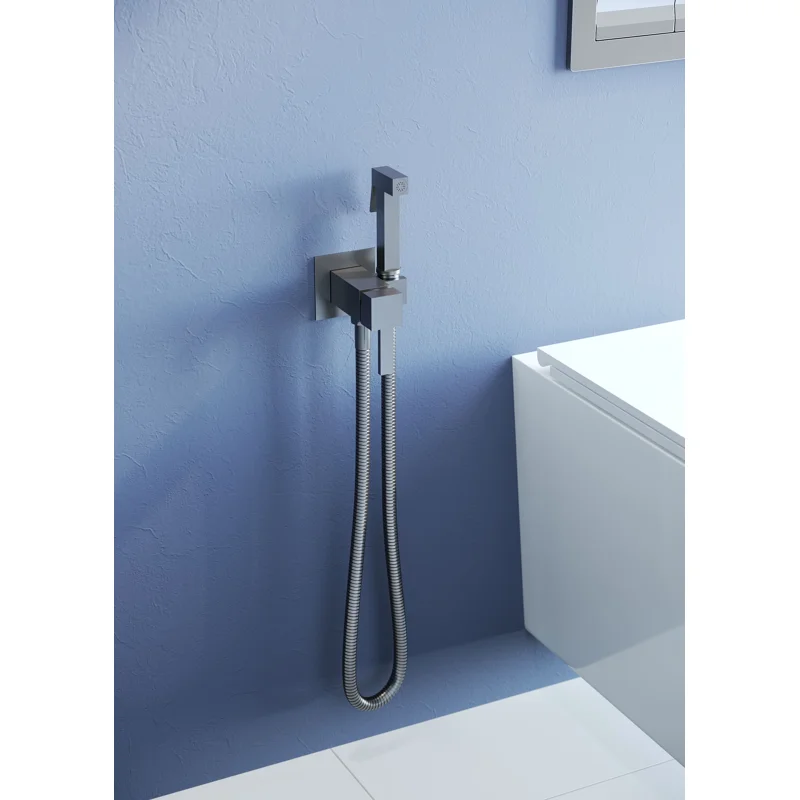 Гигиенический душ со смесителем RGW Shower Panels SP-212Gr 581408212-11 Серый брашированный