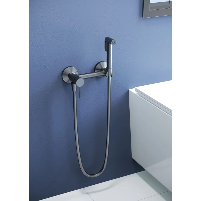 Гигиенический душ со смесителем RGW Shower Panels SP-215-Gr 581408215-11 Серый брашированный