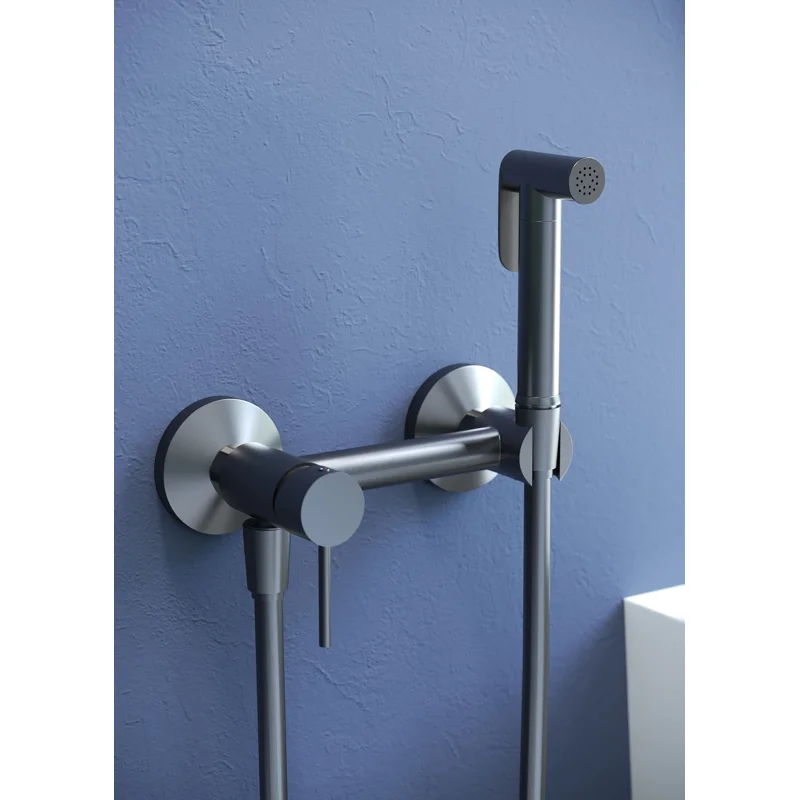 Гигиенический душ со смесителем RGW Shower Panels SP-215-Gr 581408215-11 Серый брашированный