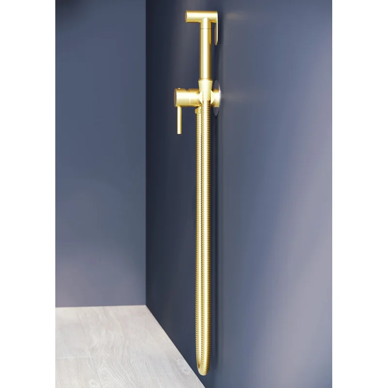 Гигиенический душ со смесителем RGW Shower Panels SP-211Gb 581408211-06 Золото брашированное