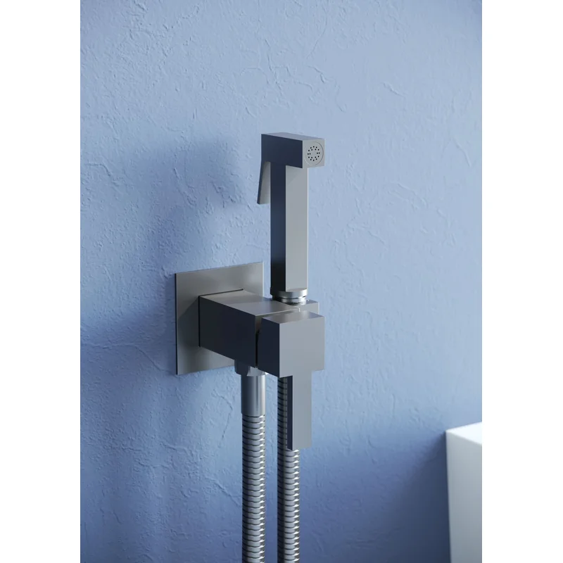 Гигиенический душ со смесителем RGW Shower Panels SP-212Gr 581408212-11 Серый брашированный