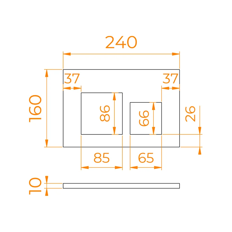 Кнопка слива RGW SWH-09Gb