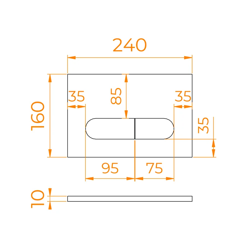 Кнопка слива RGW SWH-06W