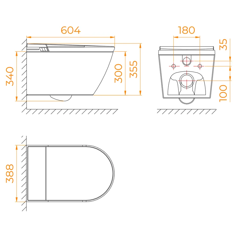 Унитаз умный подвесной с инсталляцией RGW SW-70