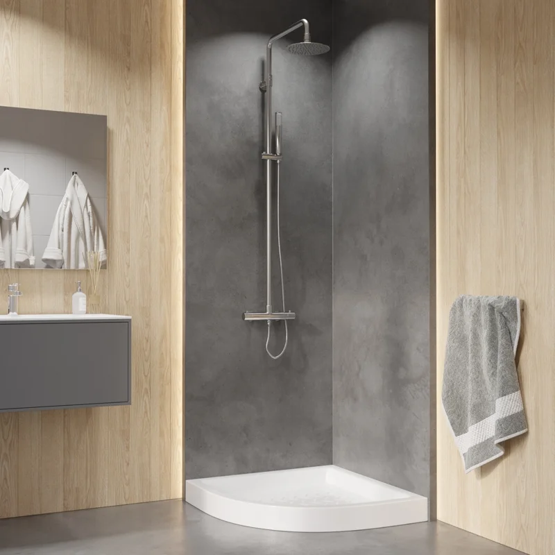 Душевой поддон RGW CR/R-088 80 x 80 см, четверть круга, керамический, белый, 19170488-01