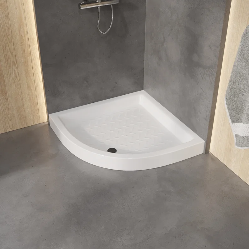 Душевой поддон RGW CR/R-088 80 x 80 см, четверть круга, керамический, белый, 19170488-01