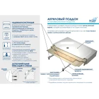 Душевой поддон прямоугольный RGW LUX/TN