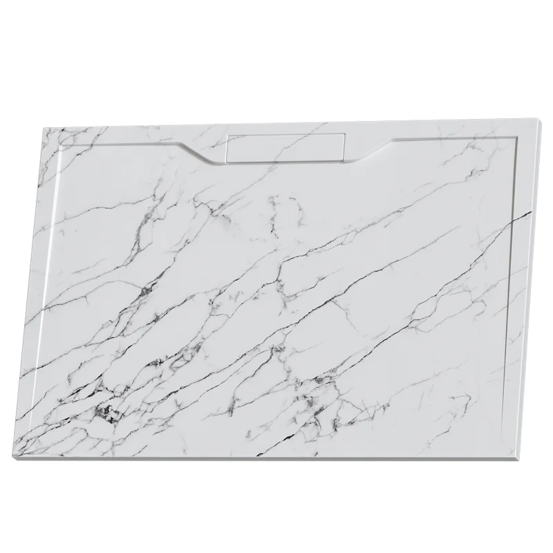 Душевой поддон RGW STE MB, 80 x 120 см, прямоугольный, из искусственного камня, цвет белый мрамор, 52342812-15
