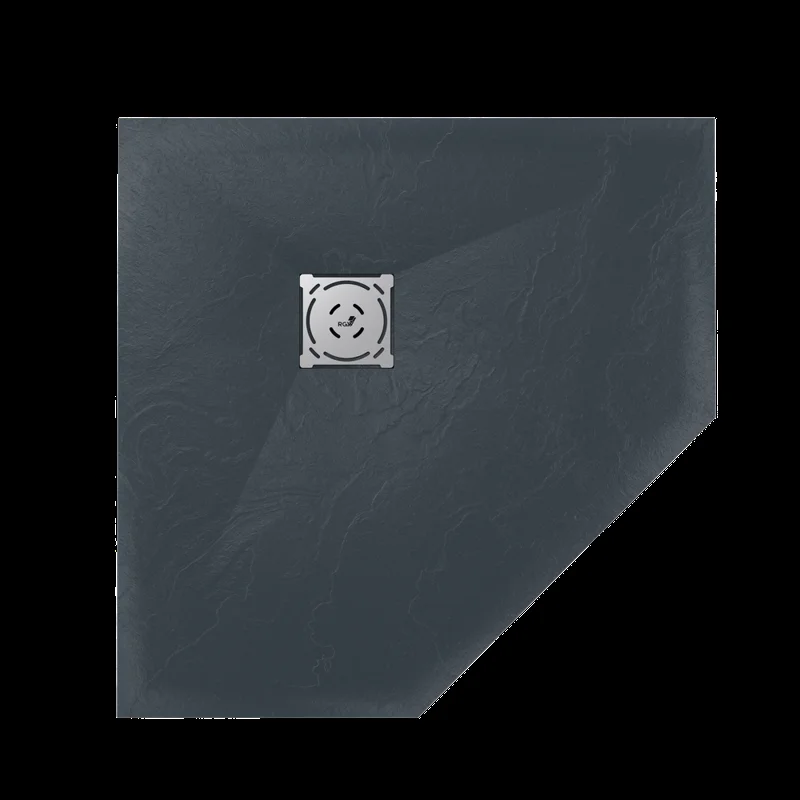 Душевой поддон RGW ST/T-G 100 x 100 см, пятиугольный, из искусственного камня, графит, 16155100-02