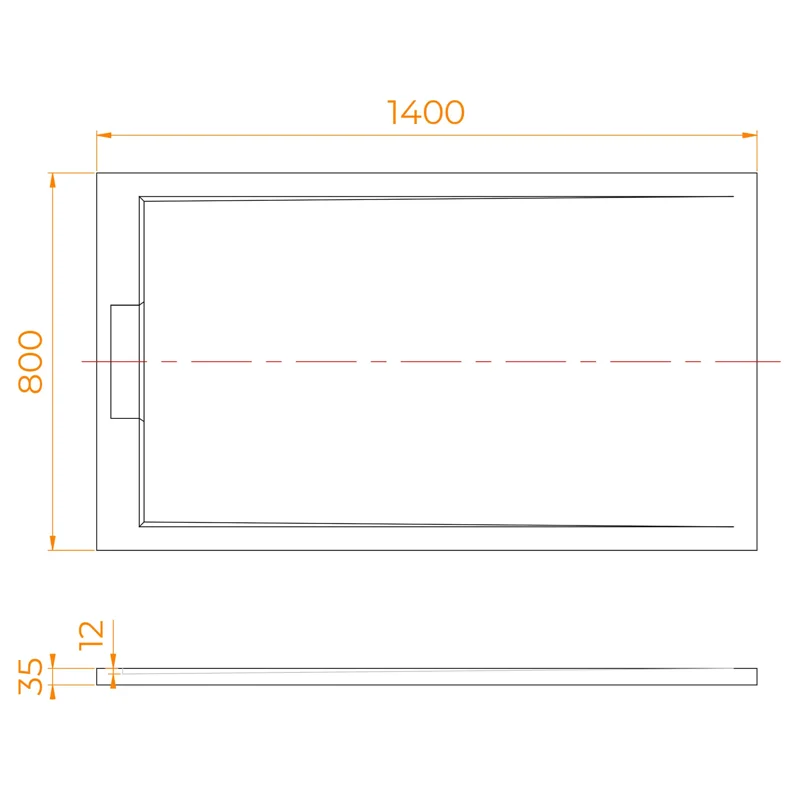 Душевой поддон RGW STL MB, 80 x 140 см, прямоугольный, из искусственного камня, цвет черный мрамор, 52212814-14