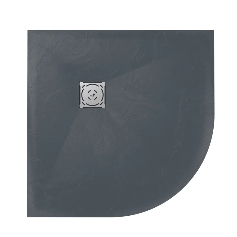 Душевой поддон RGW ST/R-0099G 90 x 90 см, четверть круга, из искусственного камня, графит, 16153099-02