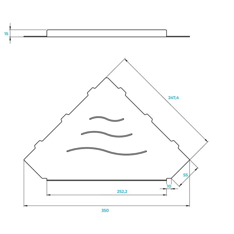 Полка в ванную комнату RGW MT-13B 49279913-04