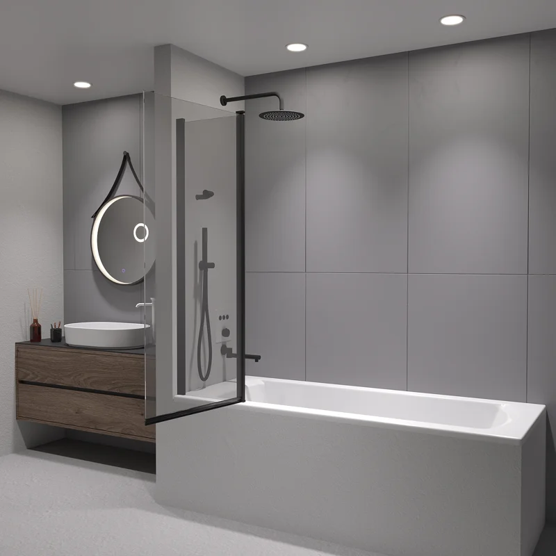 Душевая шторка на ванну RGW SC-11B, 03111110-14, 100 х 140 см, профиль - черный