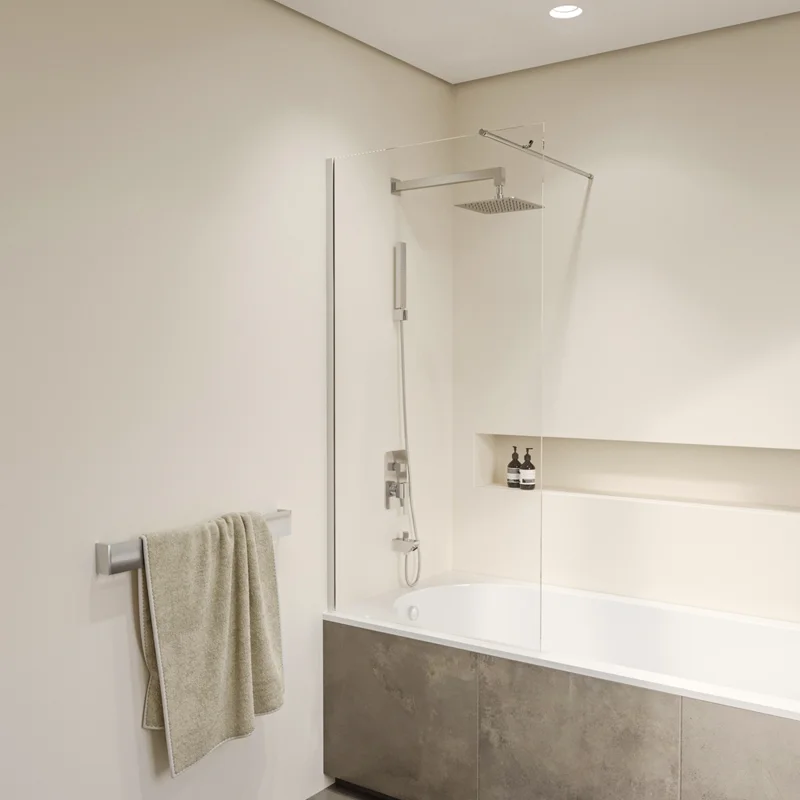 Шторка на ванну RGW SC-050, 90 см, стекло прозрачное, профиль хром, 351105009-11