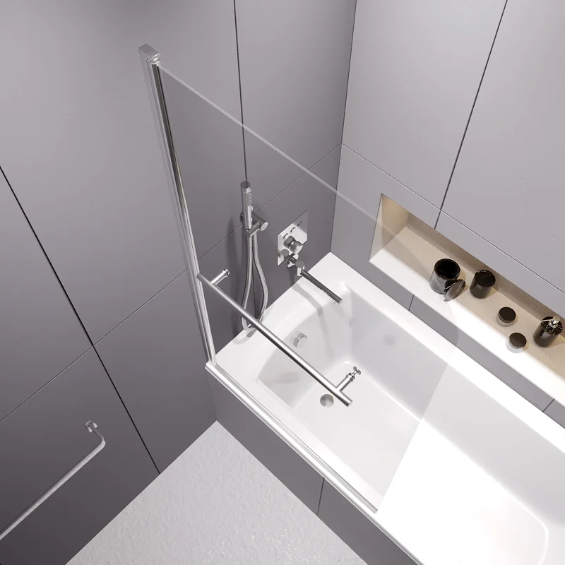 Шторка на ванну RGW Screens SC-114 80х140 411111408-11 профиль Хром стекло прозрачное