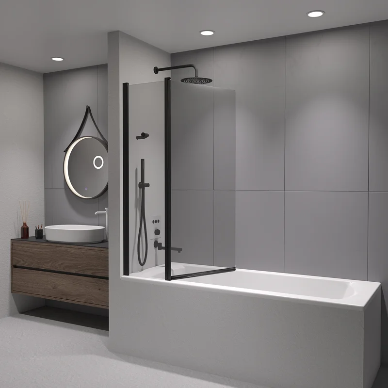 Душевая шторка на ванну RGW SC-11B, 03111110-14, 100 х 140 см, профиль - черный