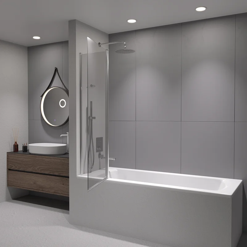 Шторка на ванну RGW Screens SC-11 100x140 профиль Хром стекло прозрачное