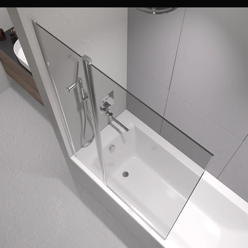 Шторка на ванну RGW Screens SC-11 100x140 профиль Хром стекло прозрачное