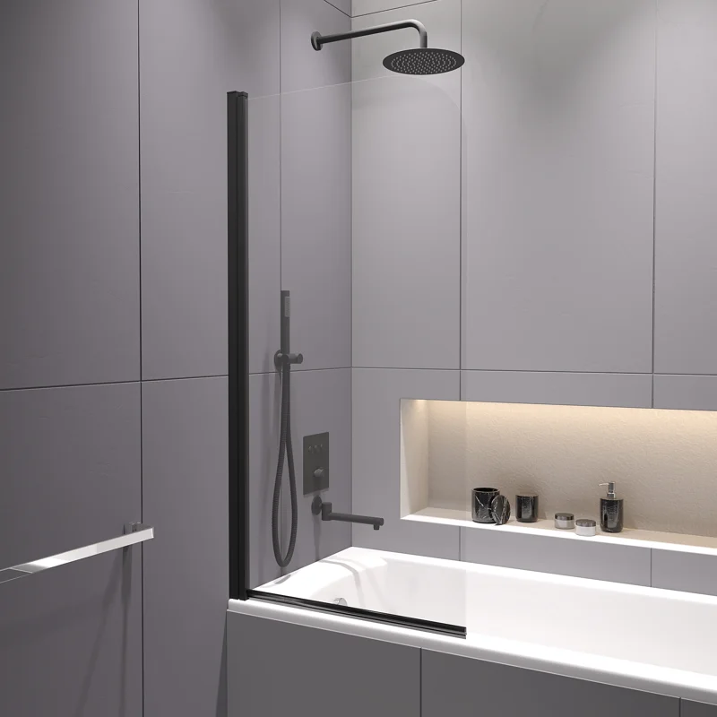 Шторка на ванну RGW Screens SC-109B 70х150 411110907-14 профиль Черный стекло прозрачное