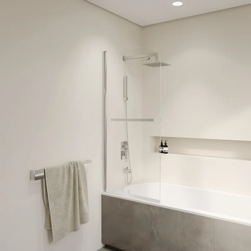 Душевая шторка на ванну RGW Screens 03110608-11 80х150 стекло прозрачное профиль хром глянцевый