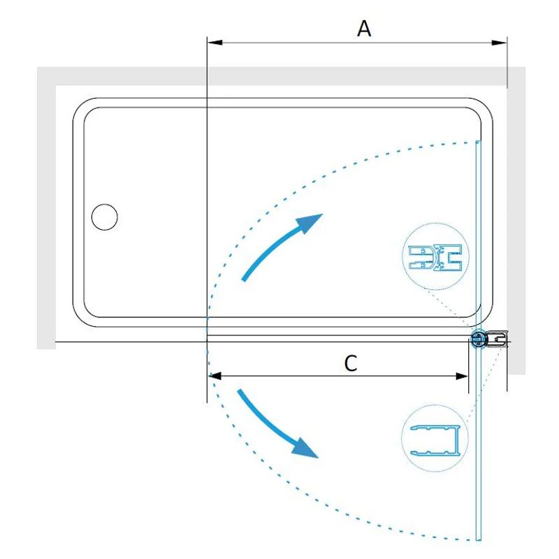 Шторка на ванну RGW Screens SC-109B 60х150 411110906-14 профиль Черный стекло прозрачное