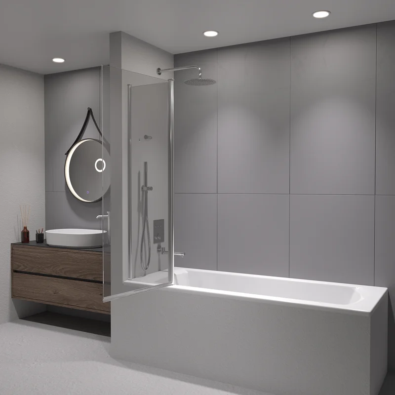 Шторка на ванну RGW Screens SC-11 100x140 профиль Хром стекло прозрачное