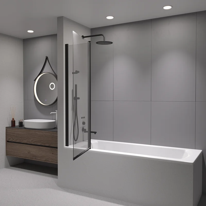 Душевая шторка на ванну RGW SC-11B, 03111110-14, 100 х 140 см, профиль - черный