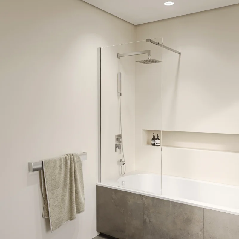 Шторка на ванну RGW Screens SC-052, 80 см стекло прозрачное, профиль хром, 35115208-11