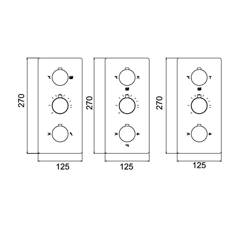 Смеситель для душа RGW Shower Panels SP-41-01 21140541-11 с термостатом Хром
