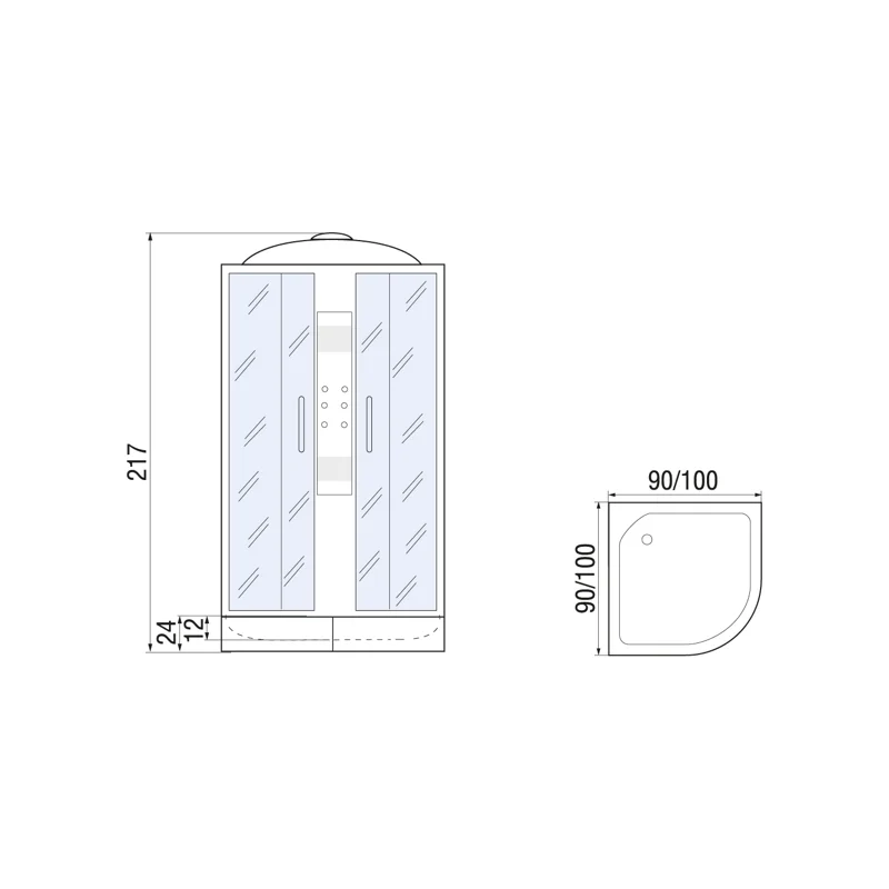 Душевая кабина River Temza 90x90 ТН 10000001290 