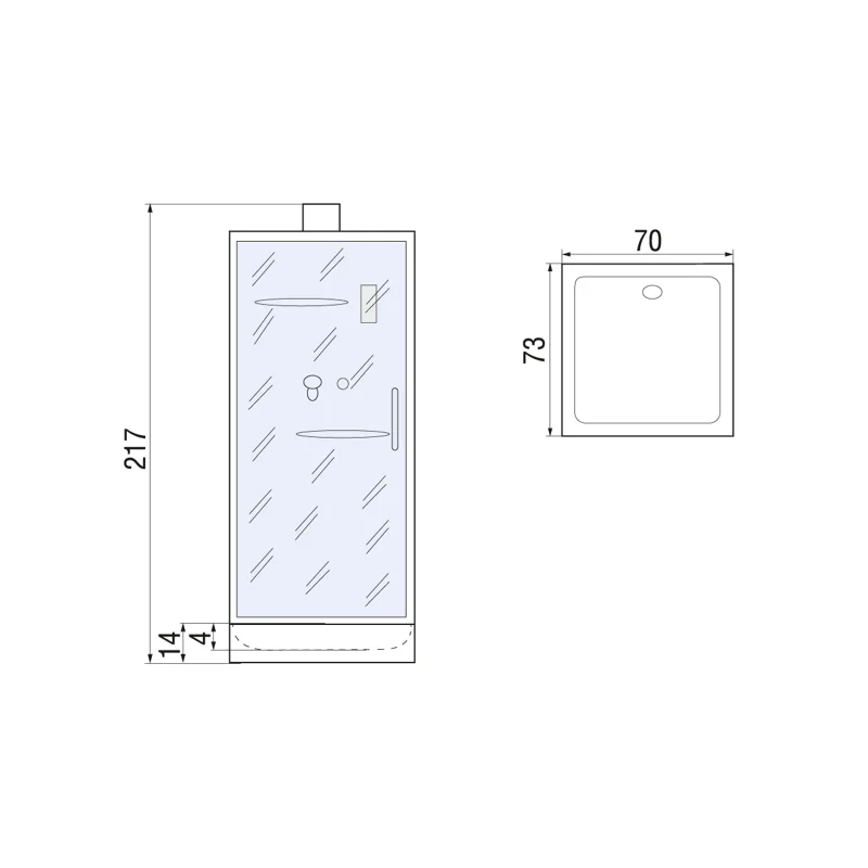 Душевая кабина River Moero 70x73 Б/К 10000002980 