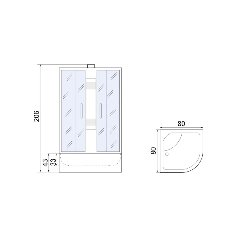 Душевая кабина River Nara 80x80 МТ Б/К 10000000837 