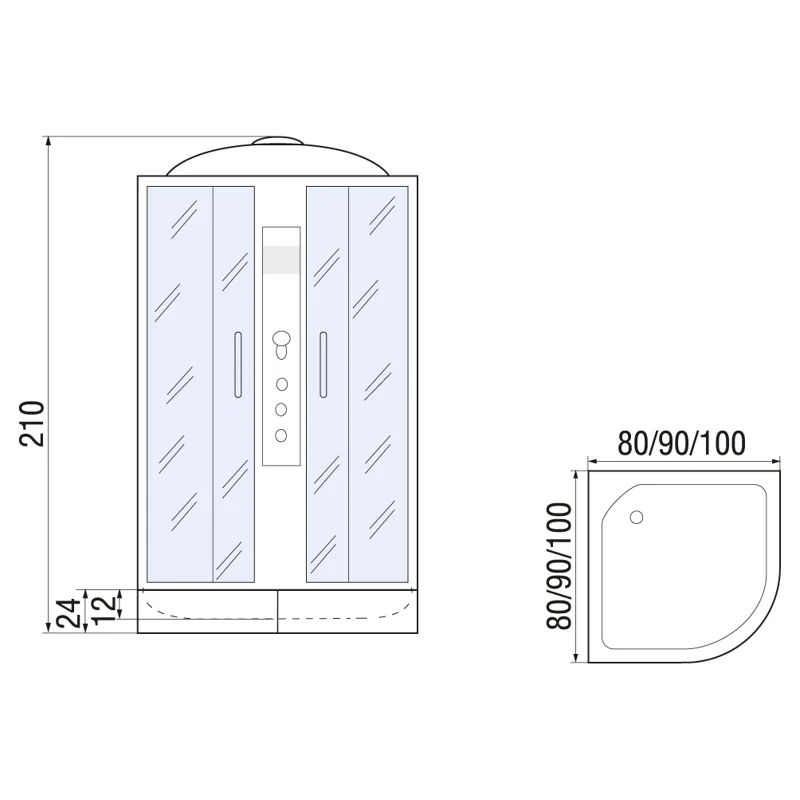 Душевая кабина River Dunay 80x80 ТН 10000003137 