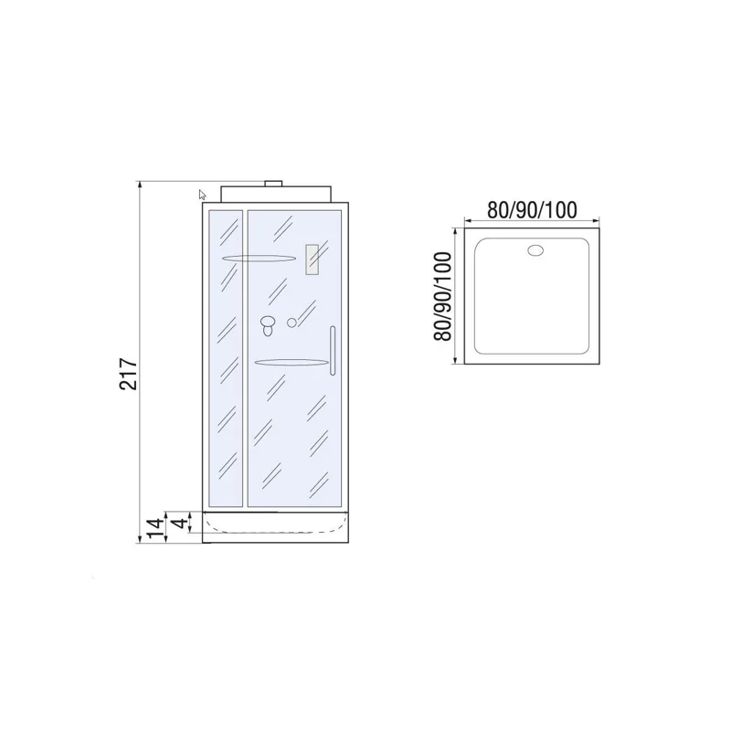 Душевая кабина River Tana 100x100 10000003113 
