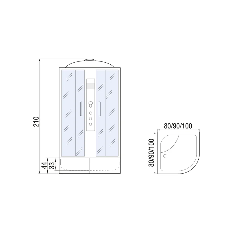 Душевая кабина River Dunay 90x90 МТ 10000000025 