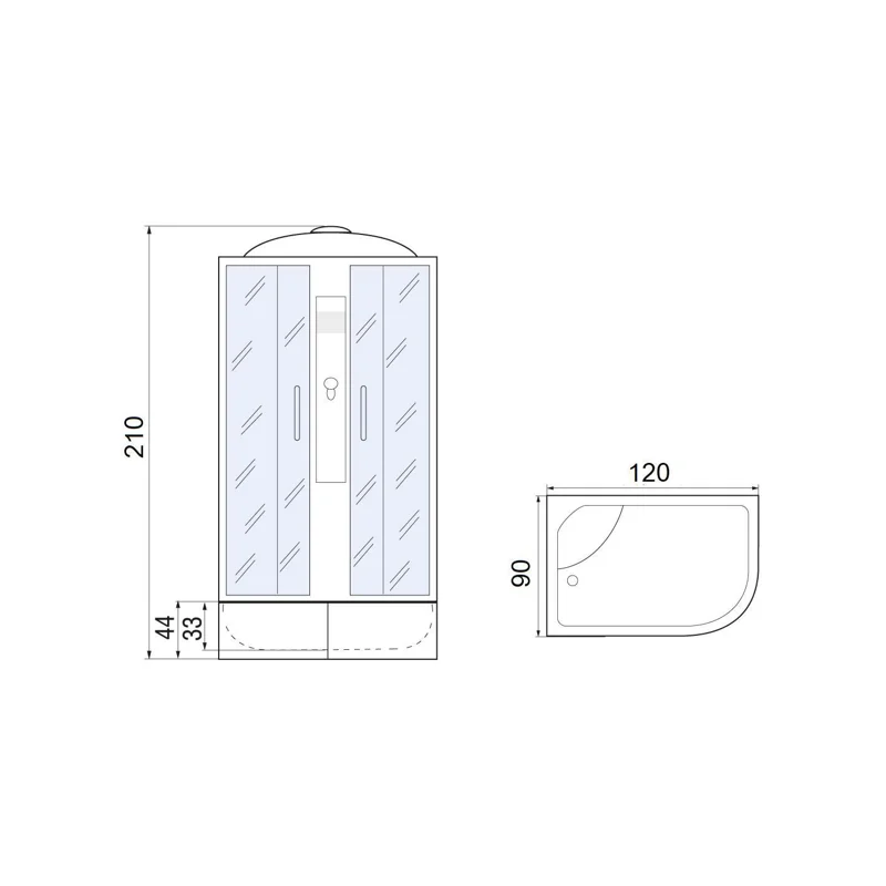 Душевая кабина River Desna 120x90 МТ R 10000001762 