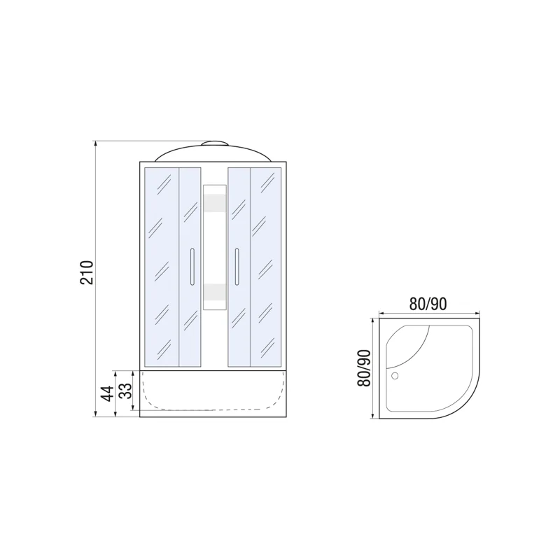 Душевая кабина River Rein 90x90 МТ 10000000199 