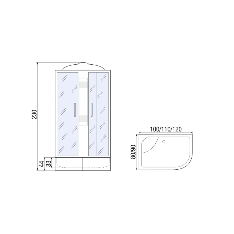 Душевая кабина River Nara XL 110x80 MT L 10000006211 